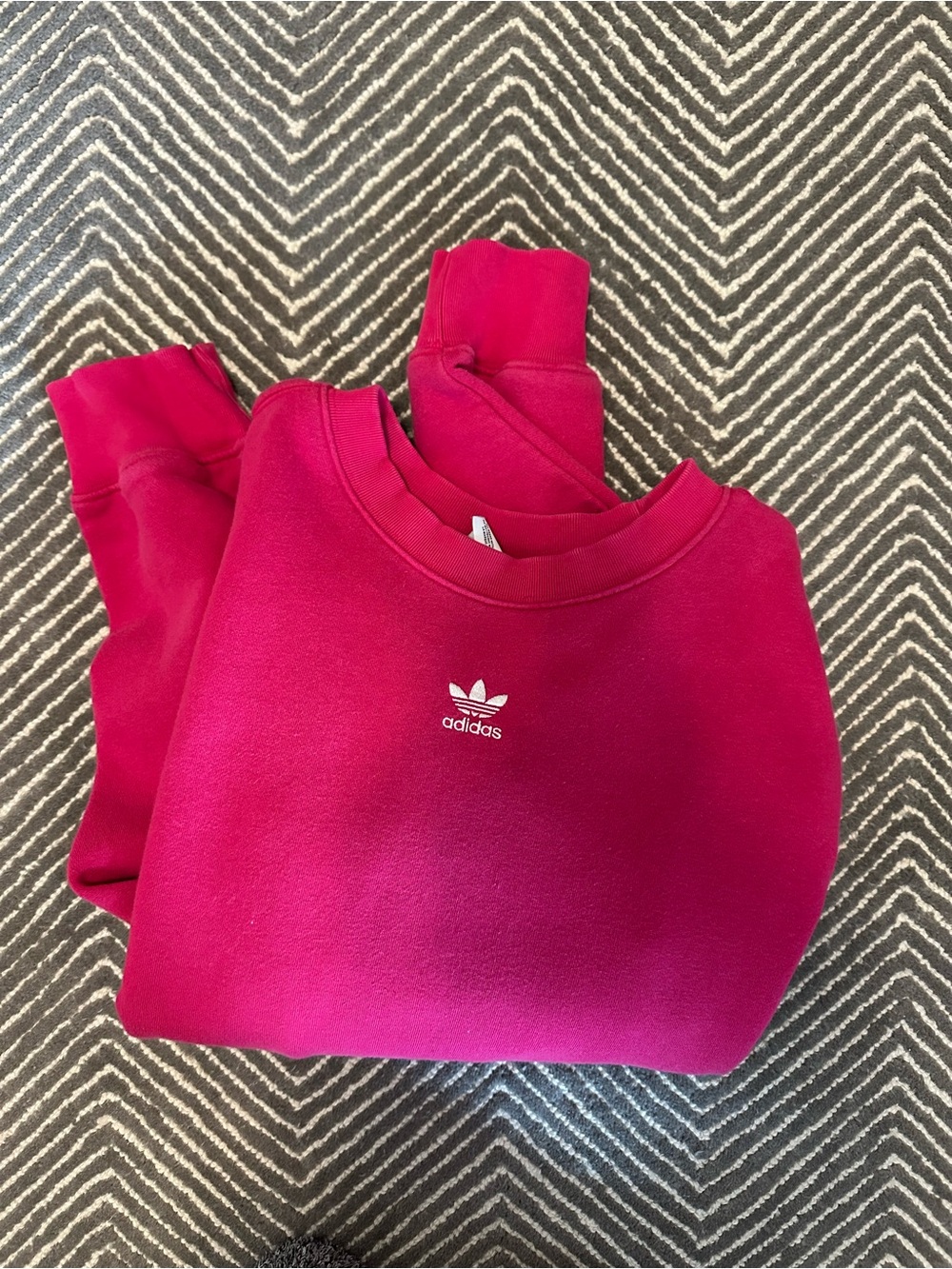 adidas Kids Fuchsia Trefoil Crewneck Sweatshirt